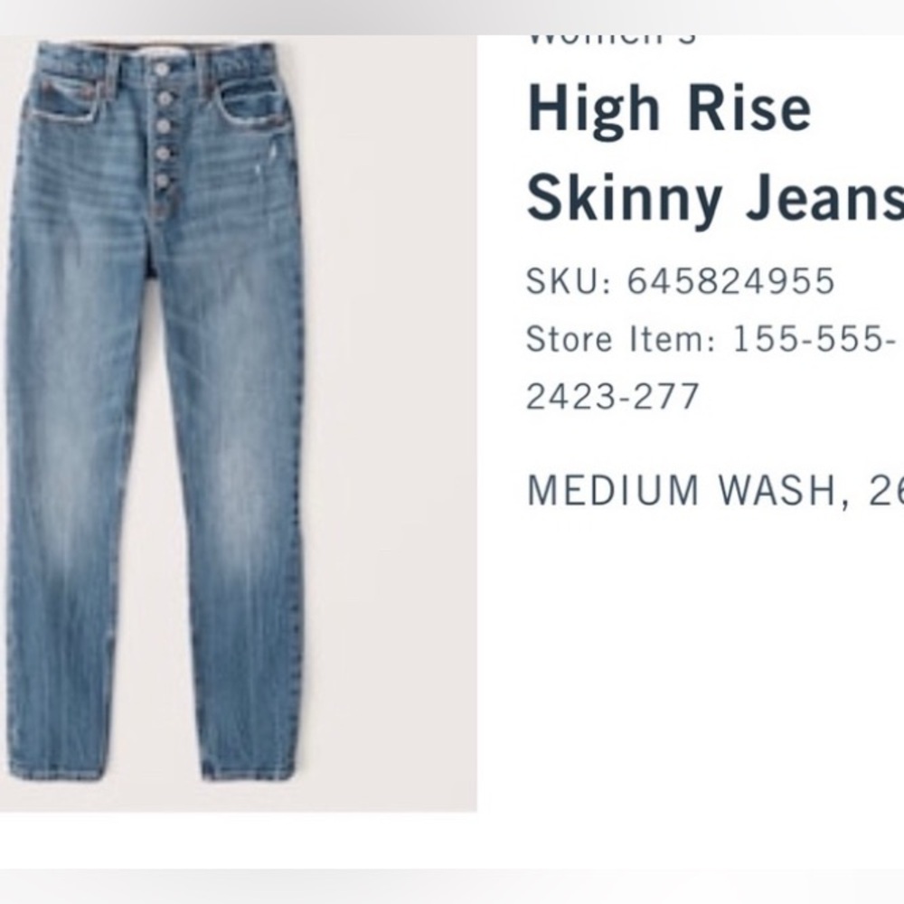 ABERCROMBIE High Rise Skinny